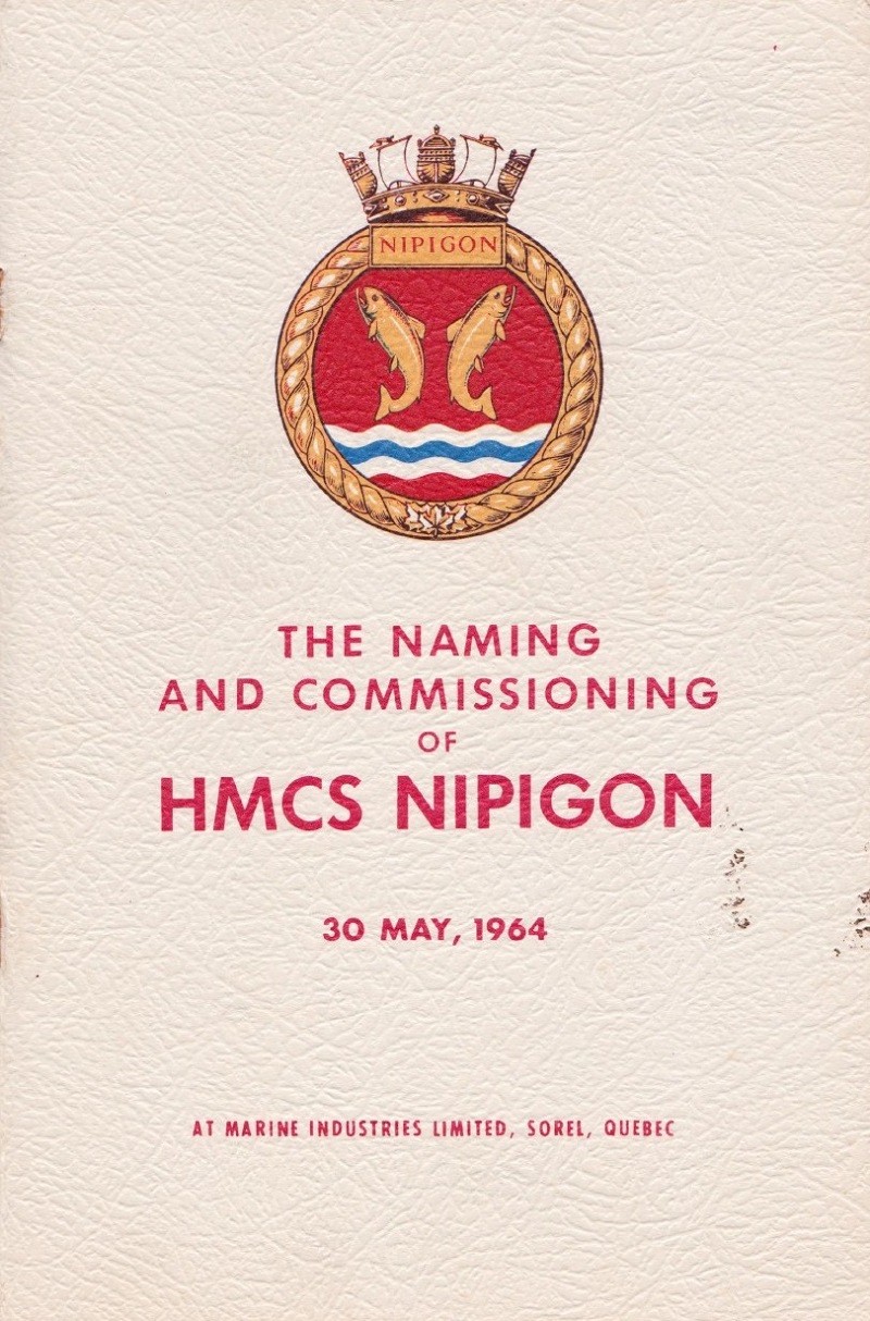 HMCS NIPIGON 266 - Commissioning Book - Cover